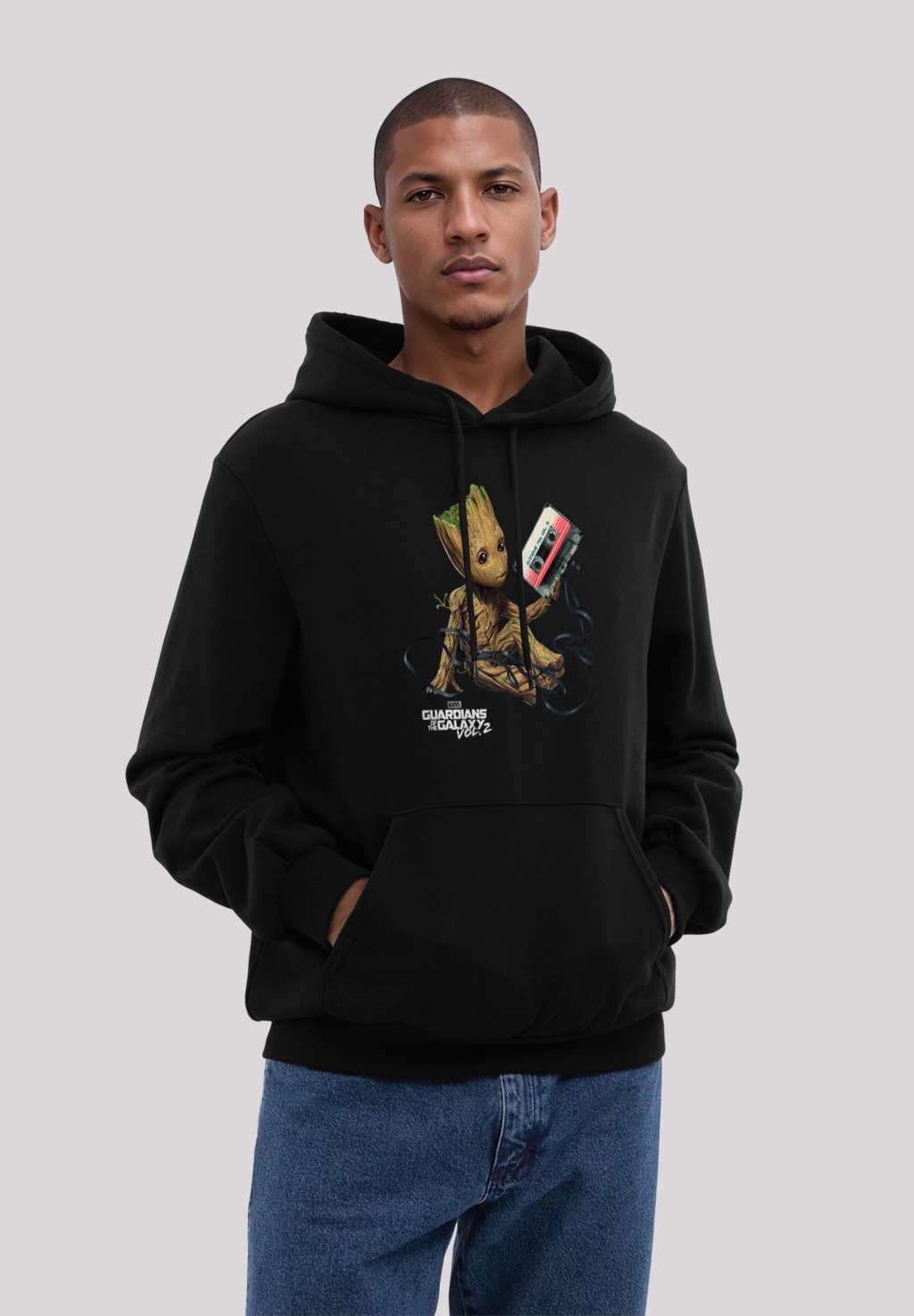 

Толстовка MARVEL GUARDIANS OF THE GALAXY GROOT TAPE - Hoodie F4NT4STIC, черный
