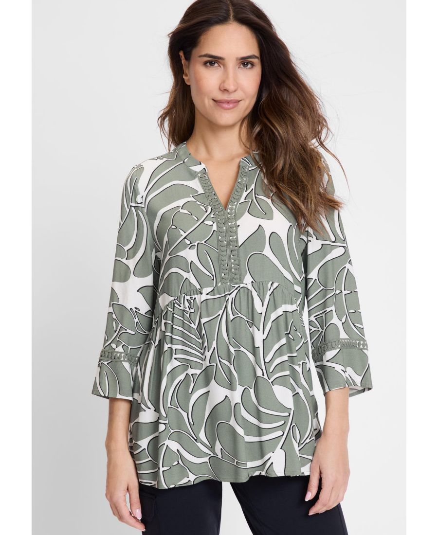 

Женская туника-блузка свободного кроя Olsen, Jungle khaki