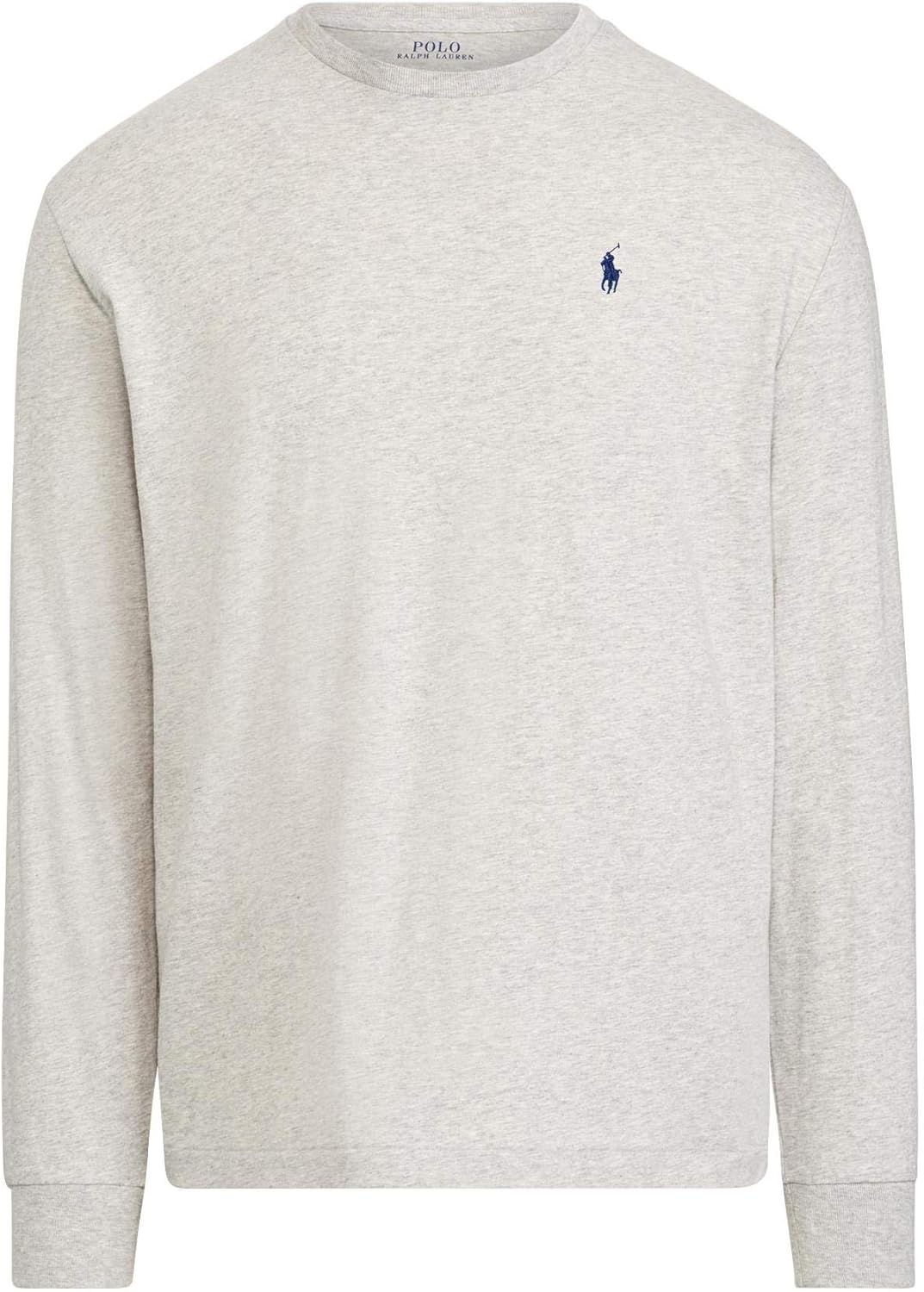 

POLO RALPH LAUREN Мужская футболка с длинным рукавом Classic Fit Soft Touch, Basic Grey Heather, Серый, POLO RALPH LAUREN Мужская футболка с длинным рукавом Classic Fit Soft Touch, Basic Grey Heather