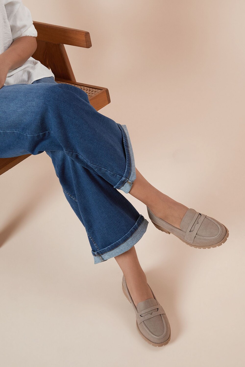 Лоферы Dorothy Perkins Leoni, серо-коричневый
