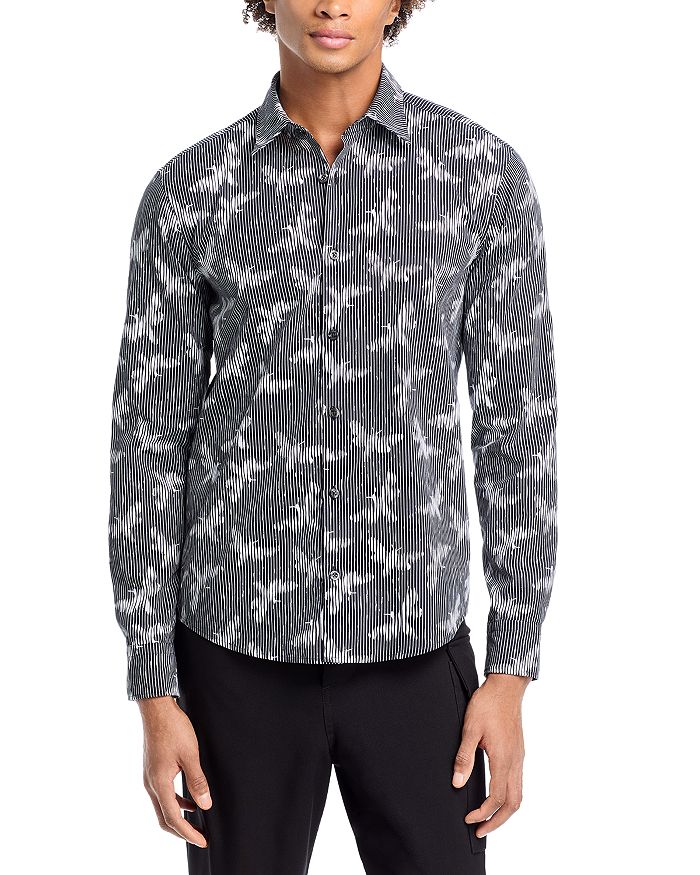 

Ermo Slim Fit Повседневная рубашка на пуговицах HUGO, черный