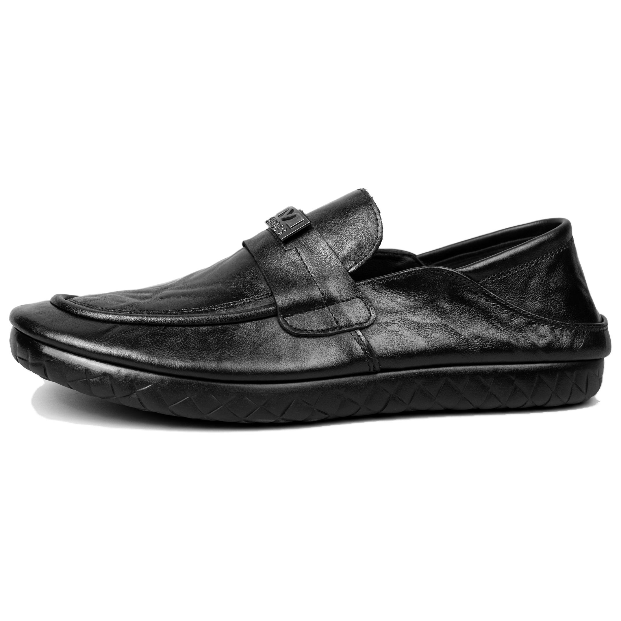 

Повседневные кожаные туфли мужские с низким верхом AMRGHONE, Black
