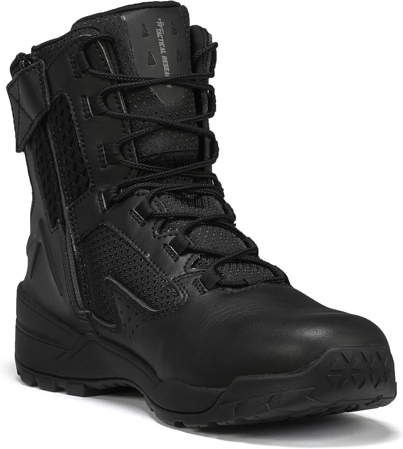 

Тактические ботинки Belleville TR1040-ZWP 18 см - водонепроницаемые - межподошва из EVA - военные ботинки - мужская тактическая и полицейская обувь - полируемый кожаный носок - устойчивая к маслу и скольжению подошва, черный