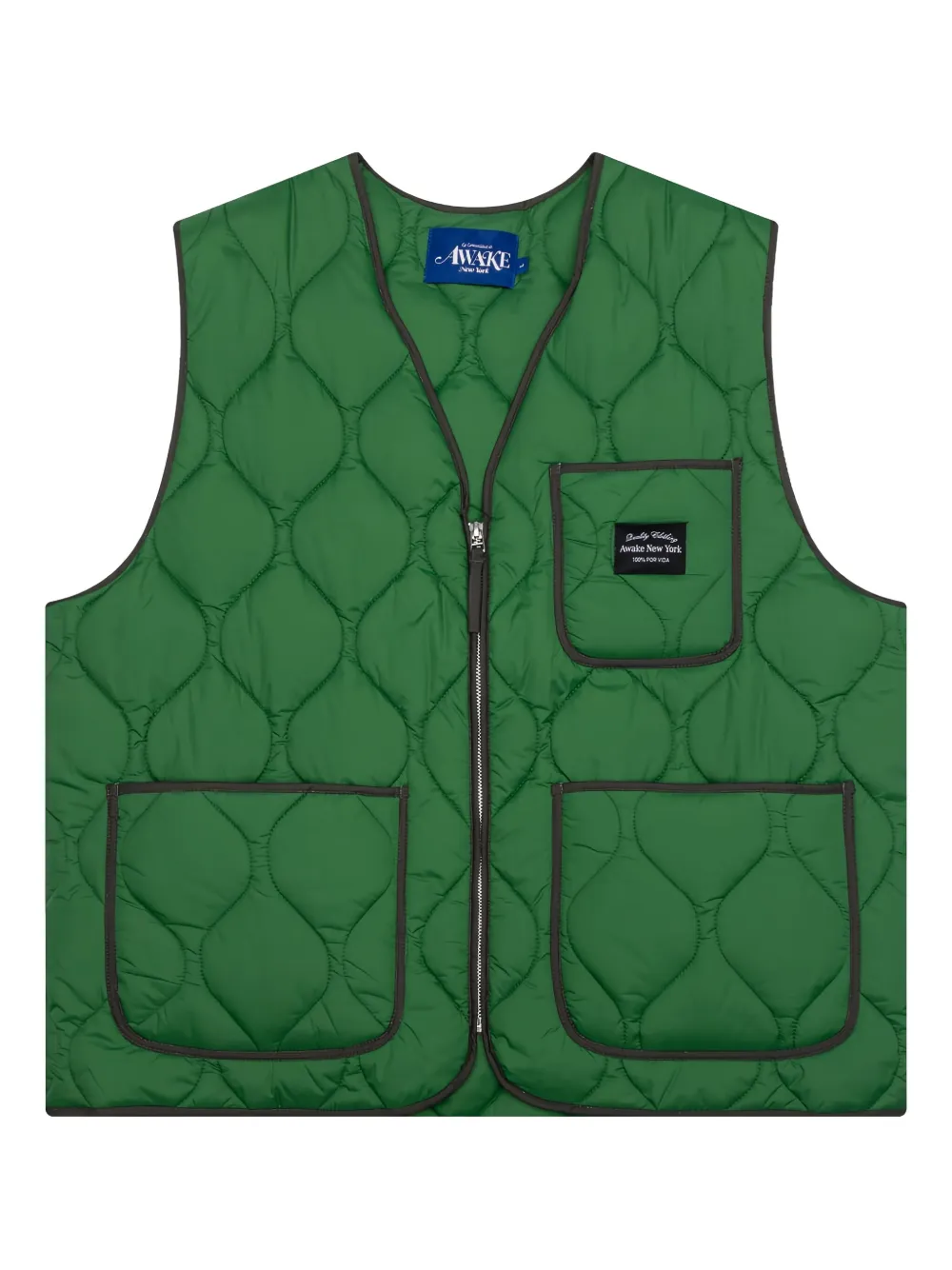 

Стеганый жилет с узором Awake Ny, зеленый