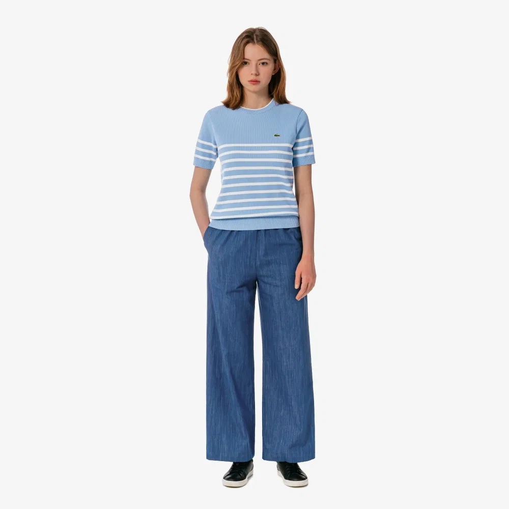Брюки Lacoste Широкие на резинке, синие
