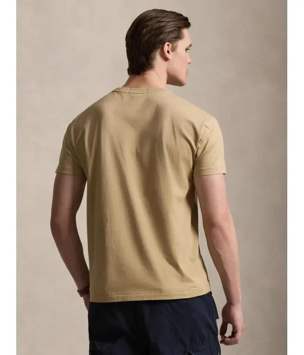 Футболка classic fit Polo Ralph Lauren, бежевый — фото 3