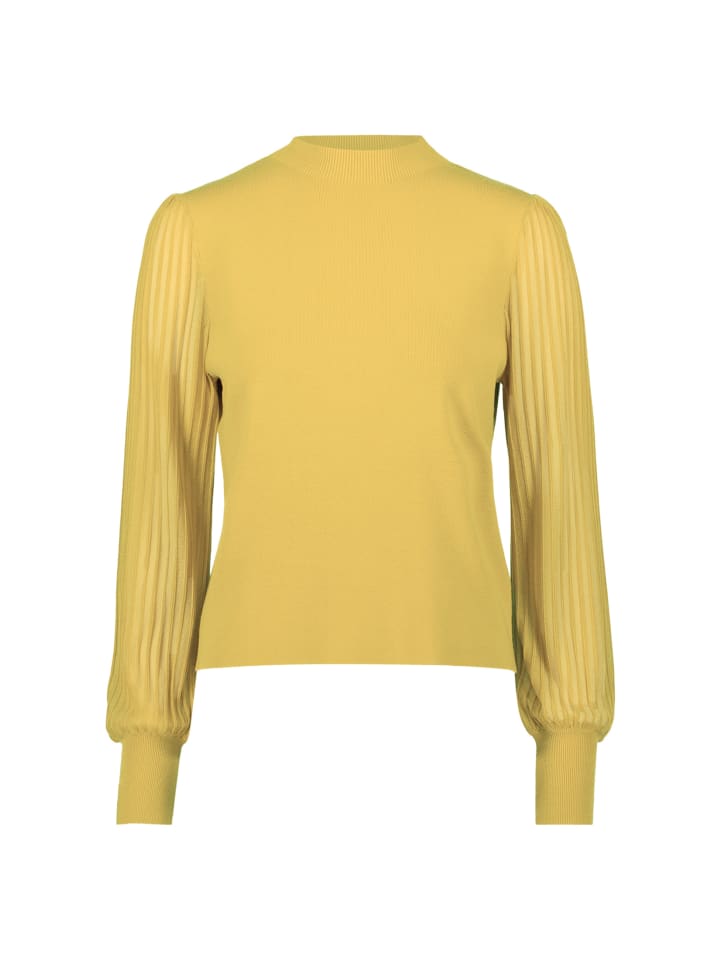 

Zero Вязаный свитер с прозрачными рукавами, ярко-желтого цвета