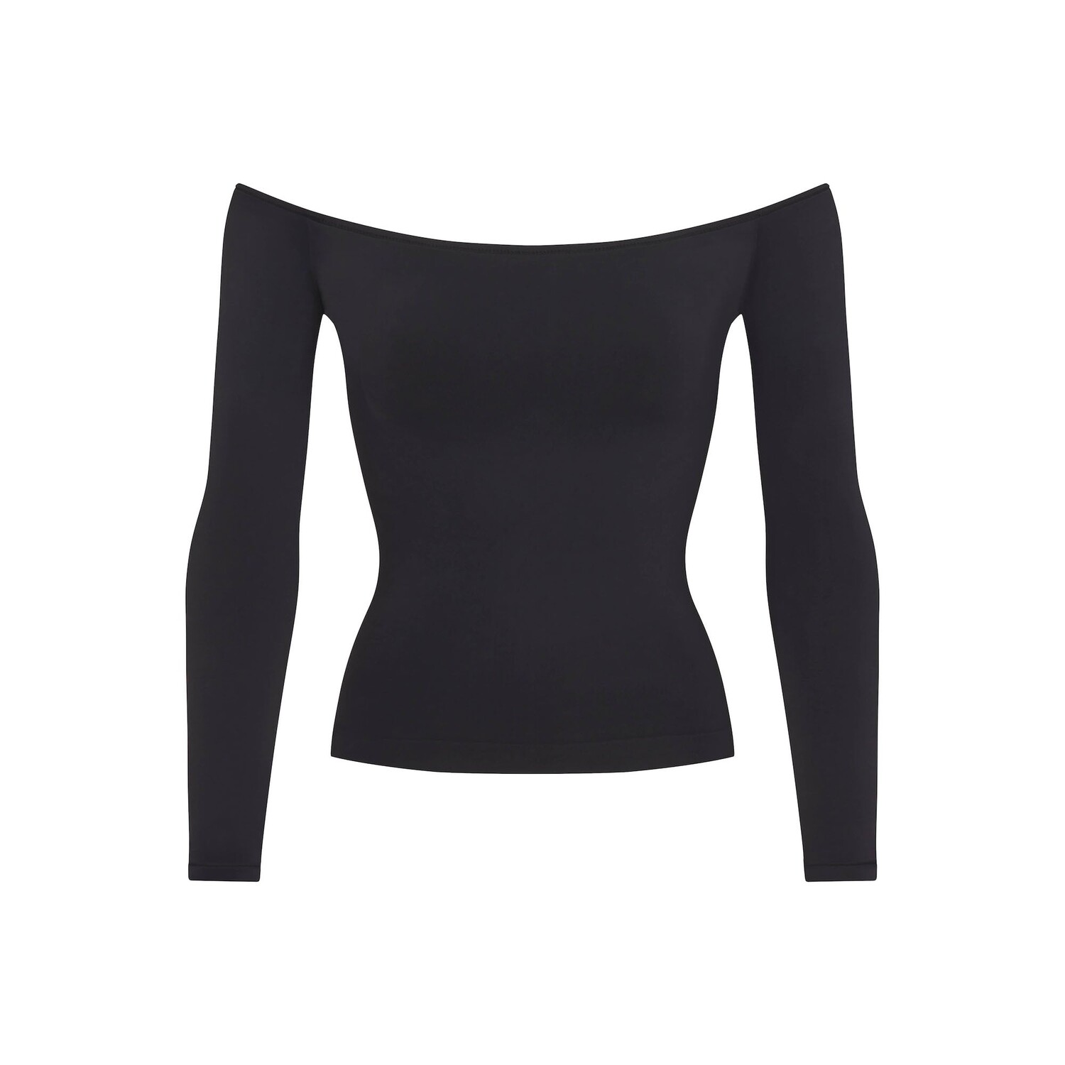 

Топ с открытыми плечами SKIMS, цвет onyx