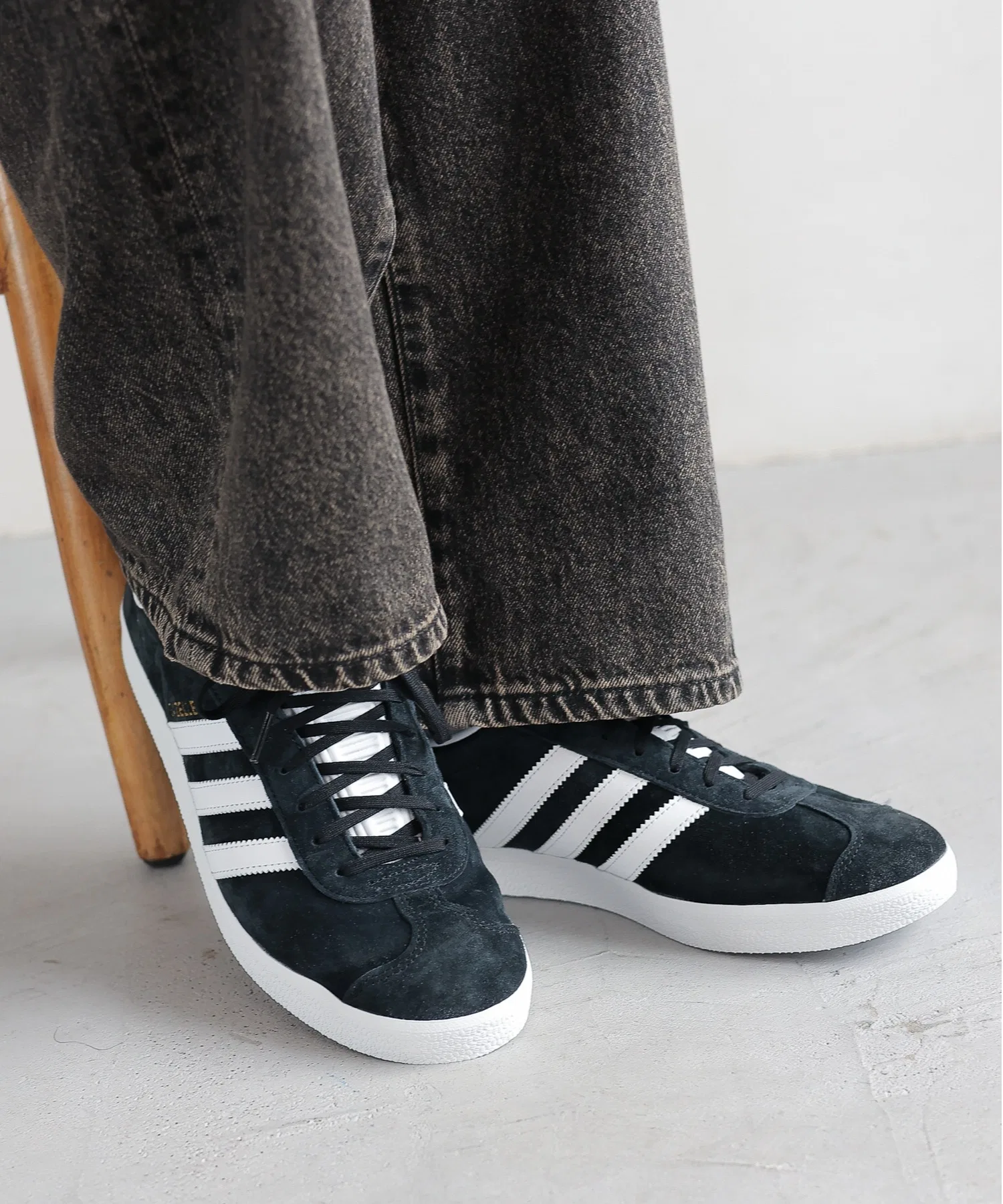 Мужские кроссовки adidas GAZELLE чёрные — фото 2