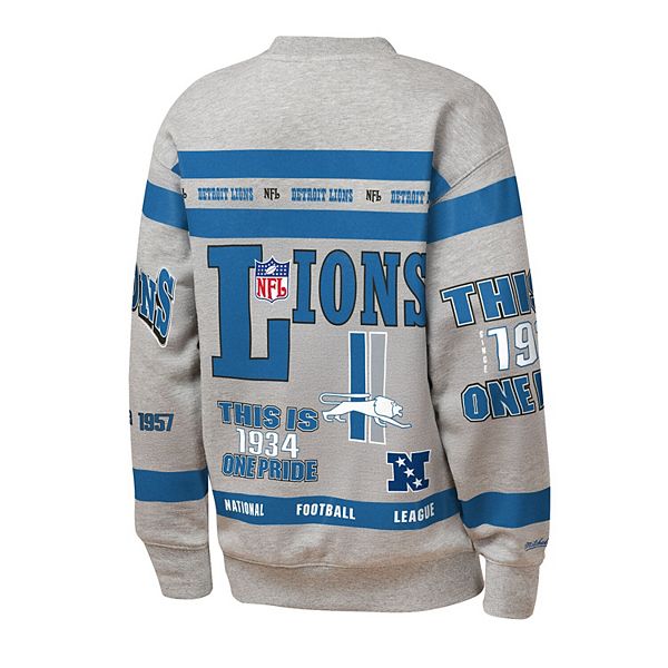 Свитшот Youth Detroit Lions с принтом Mitchell & Ness — фото 4