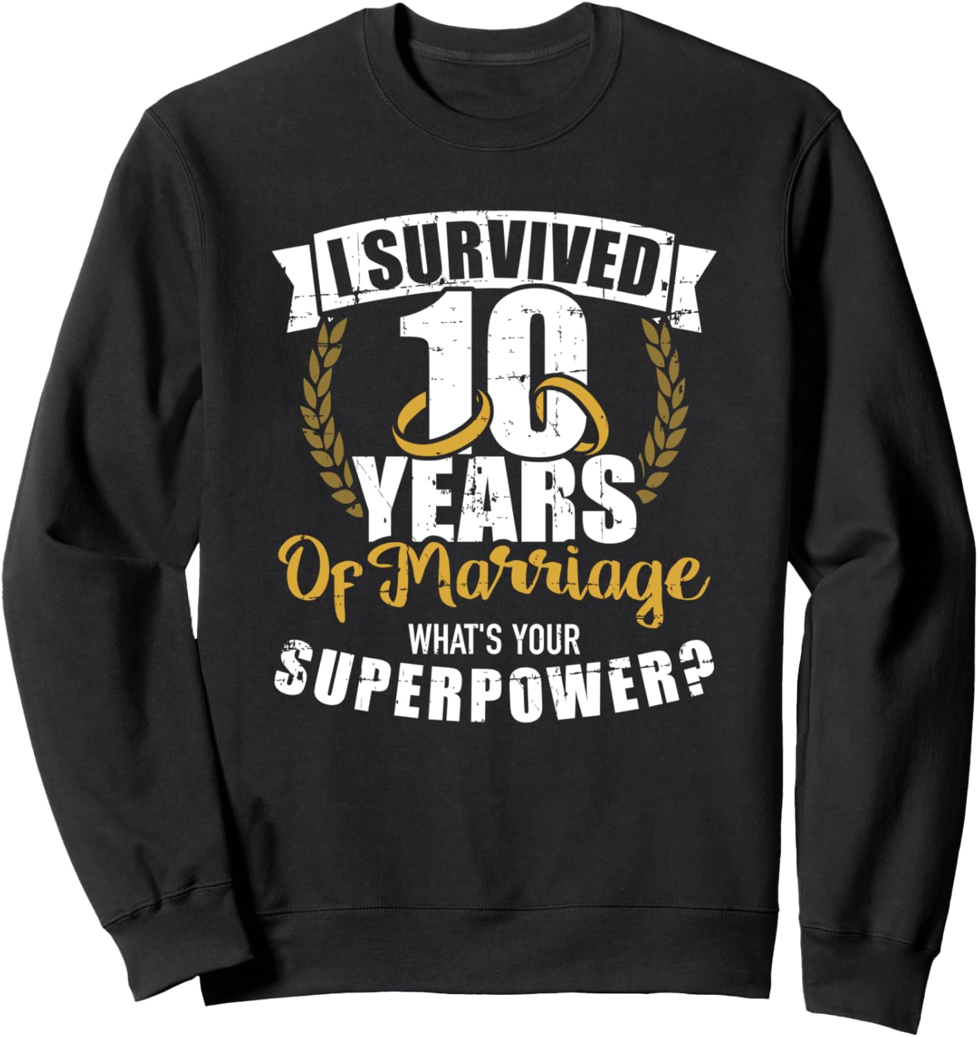 

Толстовка в честь 10-й годовщины свадьбы в стиле «Супер Кантри» 10Th Wedding Anniversary Gift, черный