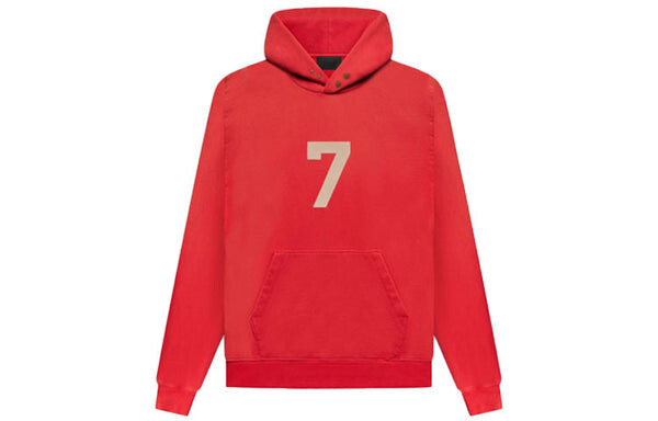 Толстовка seventh collection 7 vintage red Fear Of God, красный — фото 2