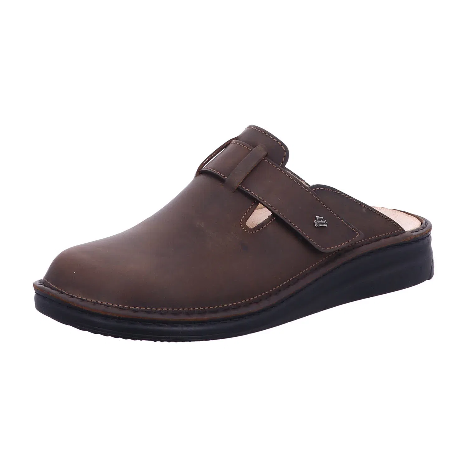 Домашние тапочки из натуральной кожи Finn Comfort коричневые