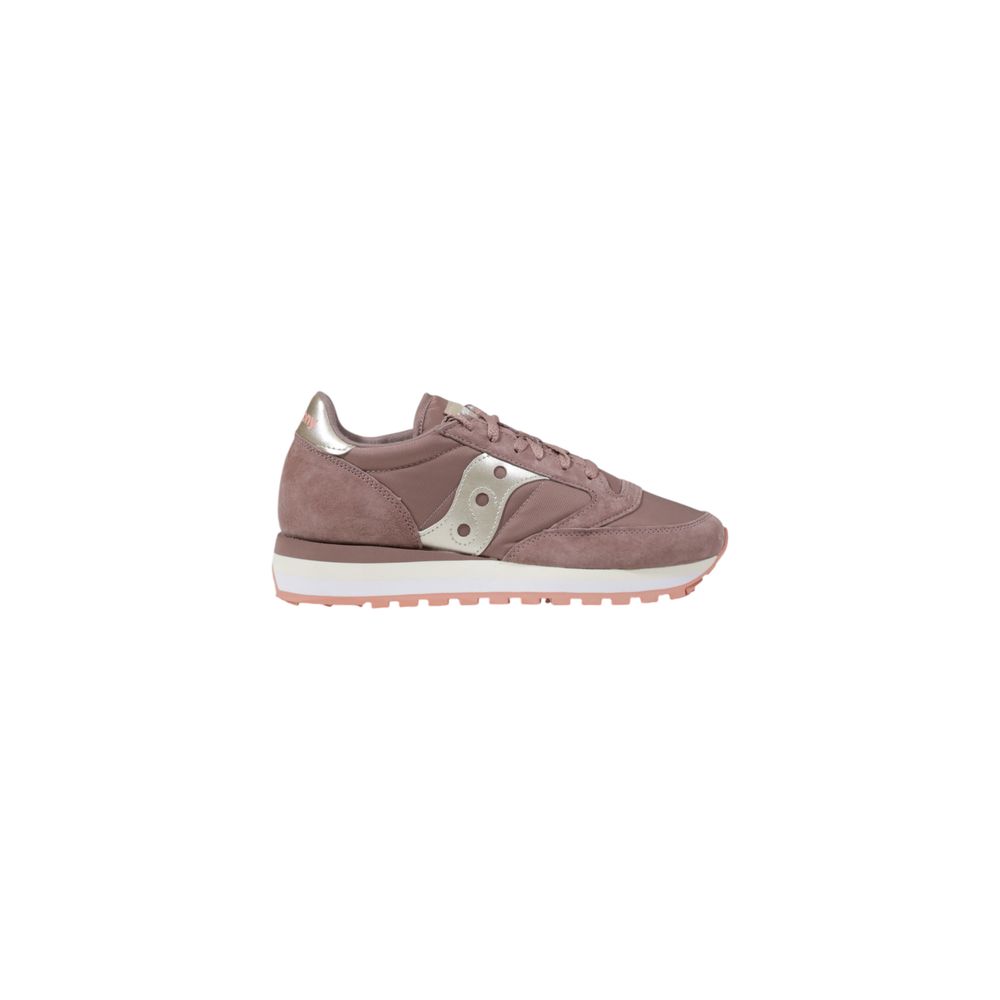 

Розовые замшевые кожаные кроссовки Saucony