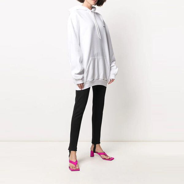 Свитер ss21 small label logo cotton hoodie white Balenciaga, белый — фото 3