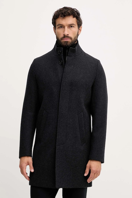 

Пальто с шерстью Lindbergh, черный