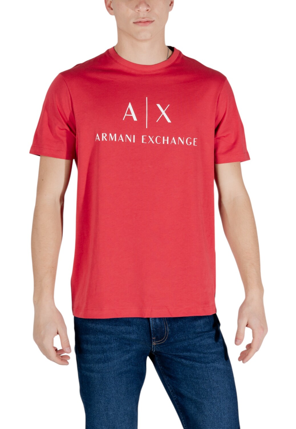 

Футболка мужская Armani Exchange с принтом на груди, красный