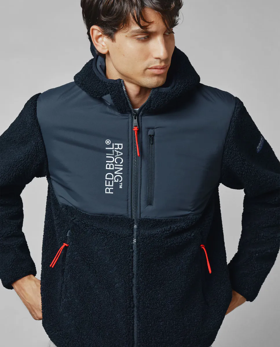 

Мужская гибридная куртка из овчины на молнии Pepe Jeans, темно-синий
