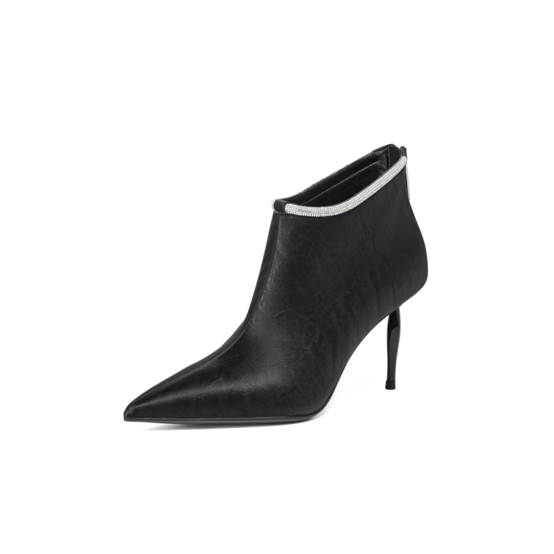 ELLE Женские полусапожки абрикосово-черные, цвет Black
