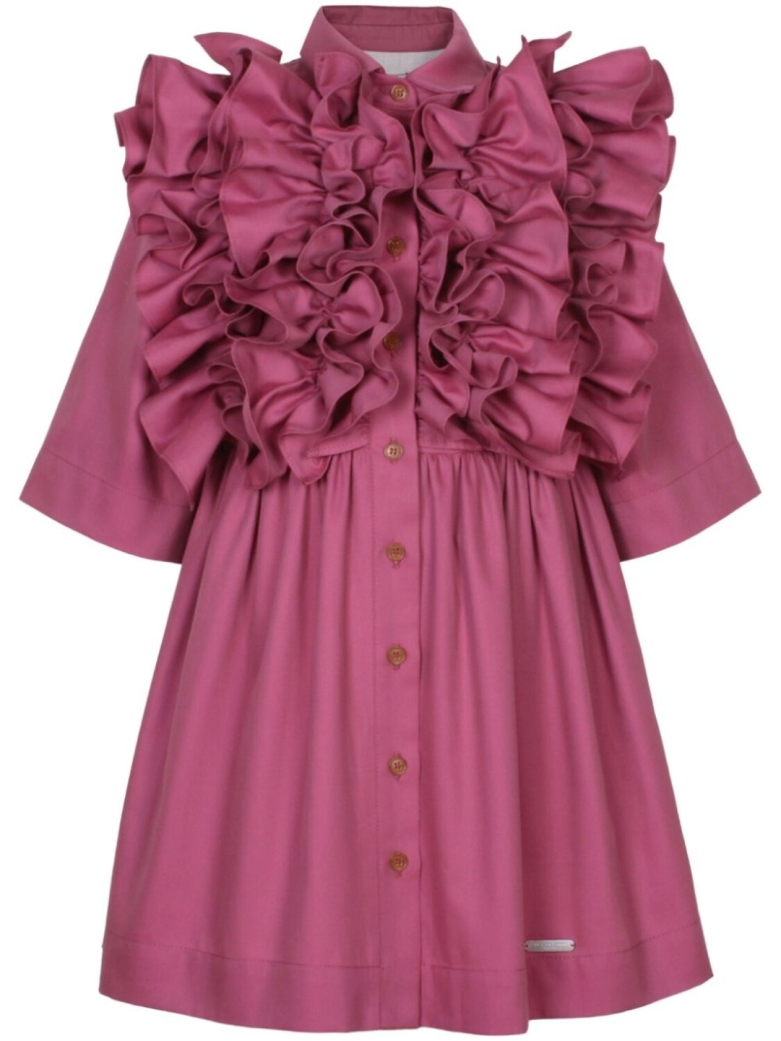 

JESSIE AND JAMES платье из хлопка с гофрированной отделкой, фиолетовый