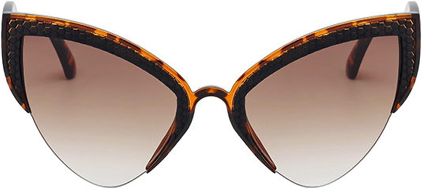 

Солнцезащитные очки Helena Y2K в стиле панк «кошачий глаз» для женщин и мужчин, 2025 год, роскошные, модные, полуободковые, для активного отдыха, защита от ультрафиолета UV400, C2