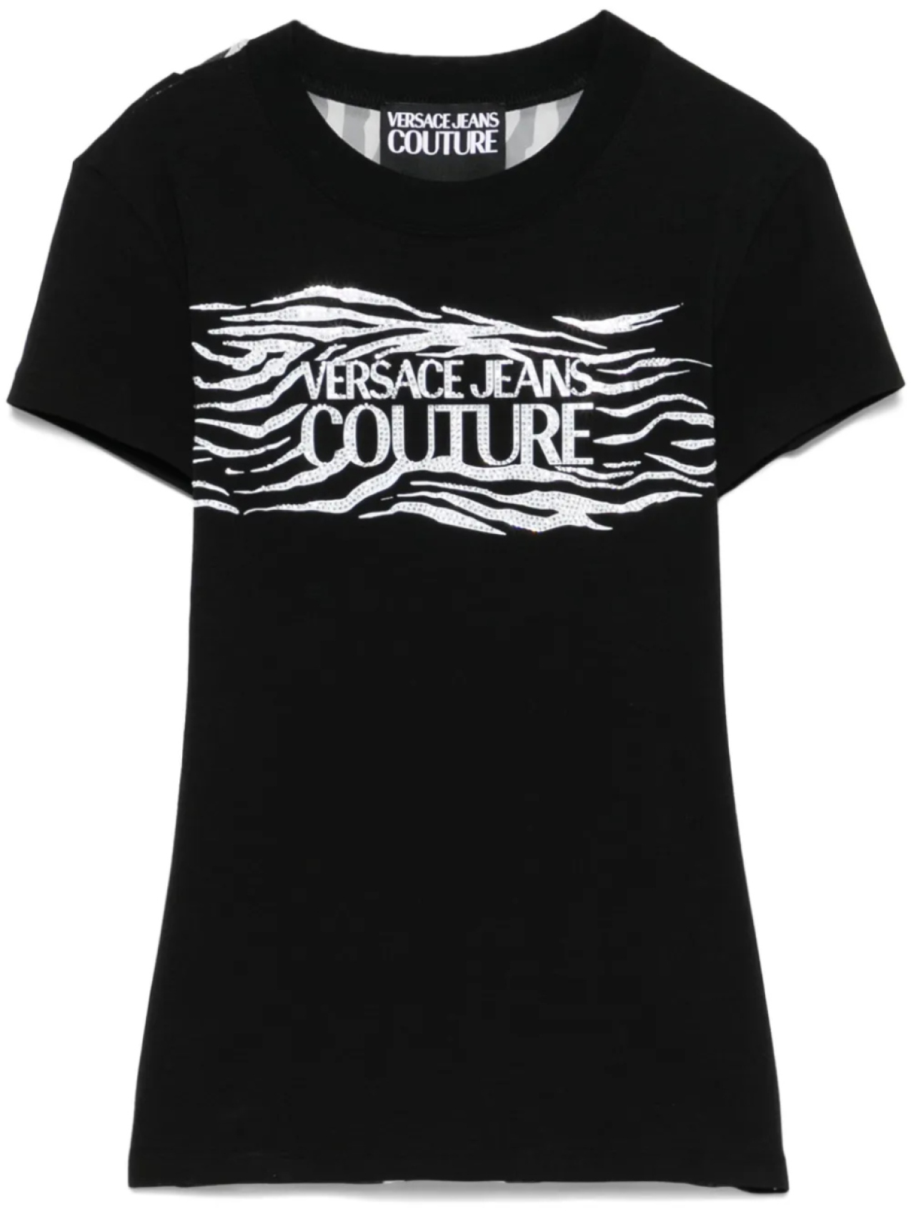 

Versace Jeans Couture футболка Crystal Zebra, черный