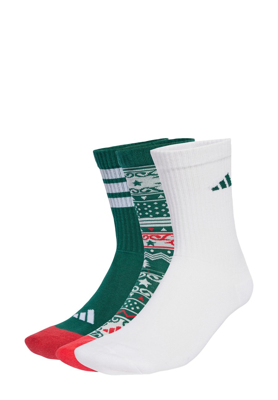 

Носки Adidas Performance CREW 3 PACK, Collegiate Green/White/Pure Ruby/Green
