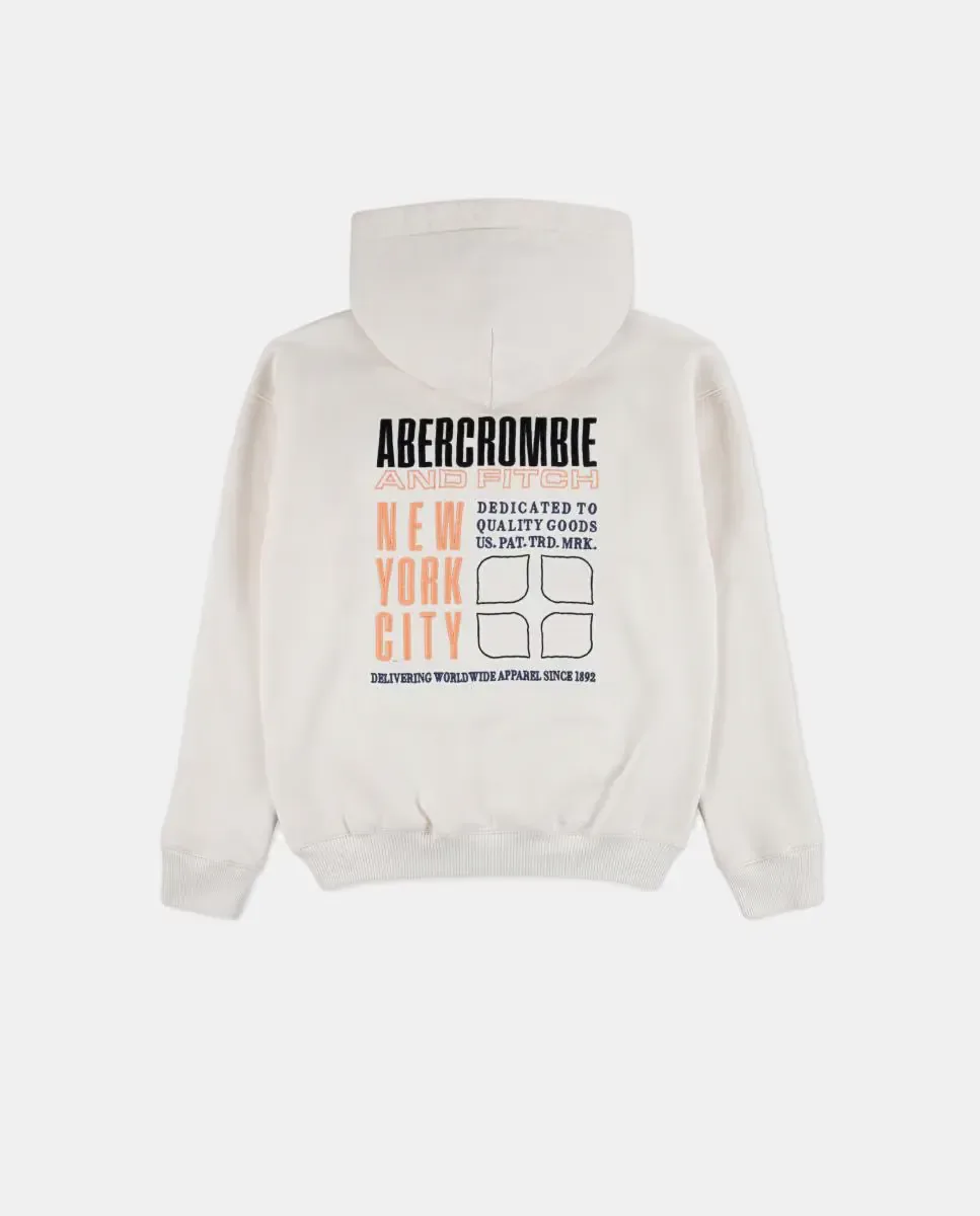 Толстовка с капюшоном Abercrombie Kids, кремовый — фото 2