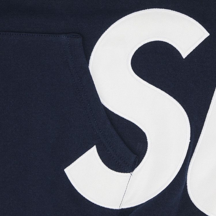 Толстовка Supreme Big Logo Zip Up Hooded Sweatshirt, Navy — фото 3
