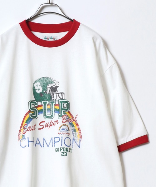 

Футболка с графическим принтом, рукавами реглан и контрастной отделкой, короткий рукав, унисекс ANPAS, красный