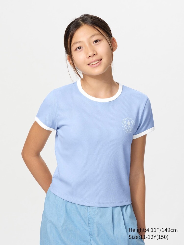 

Футболка в рубчик Uniqlo, цвет 60 синий