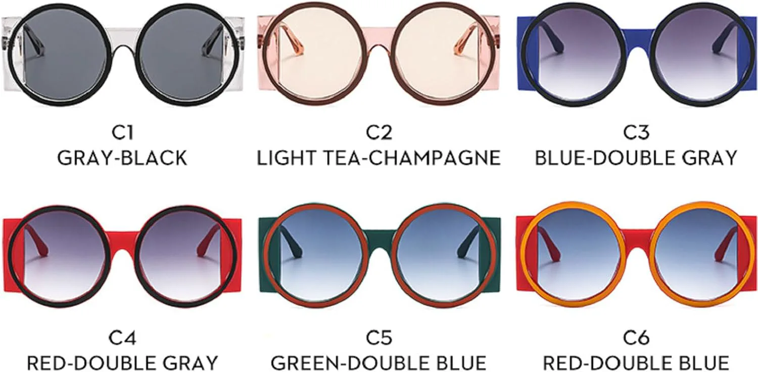 

Женские круглые двухцветные солнцезащитные очки, модный тренд, панк-стиль, очки для путешествий, уличной фотографии, отдыха, вечеринки, пляжа, N45 mincl, Brown