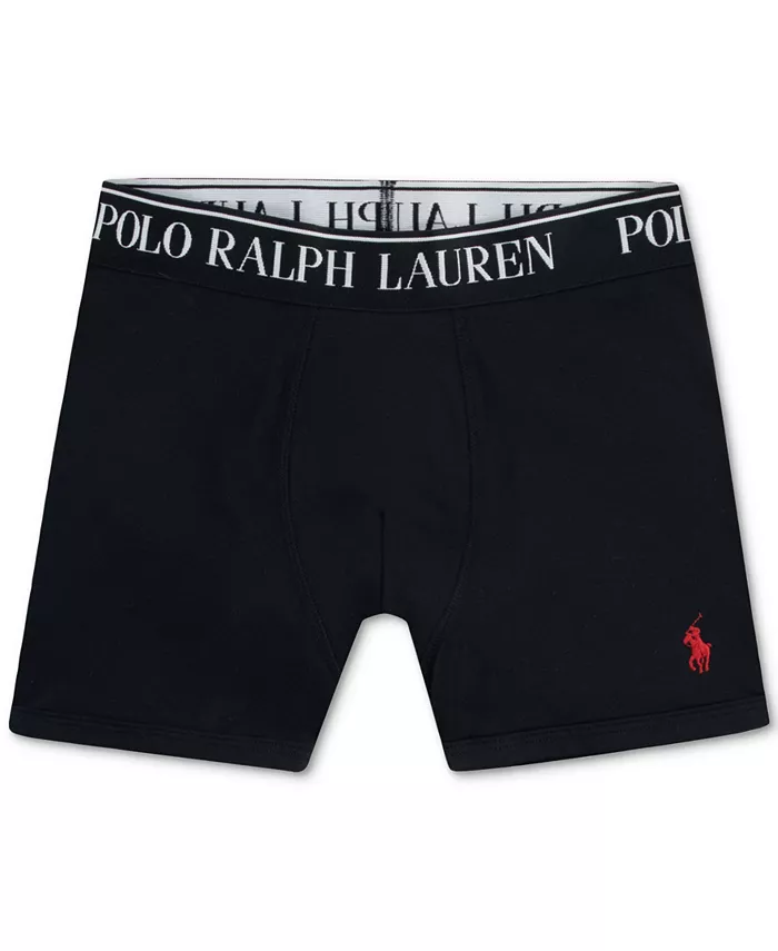 Боксеры Big Boys Stretch, 5 штук в упаковке Polo Ralph Lauren, черный — фото 4