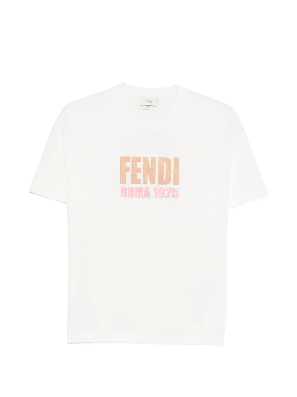 Футболка с логотипом Fendi Kids, белый
