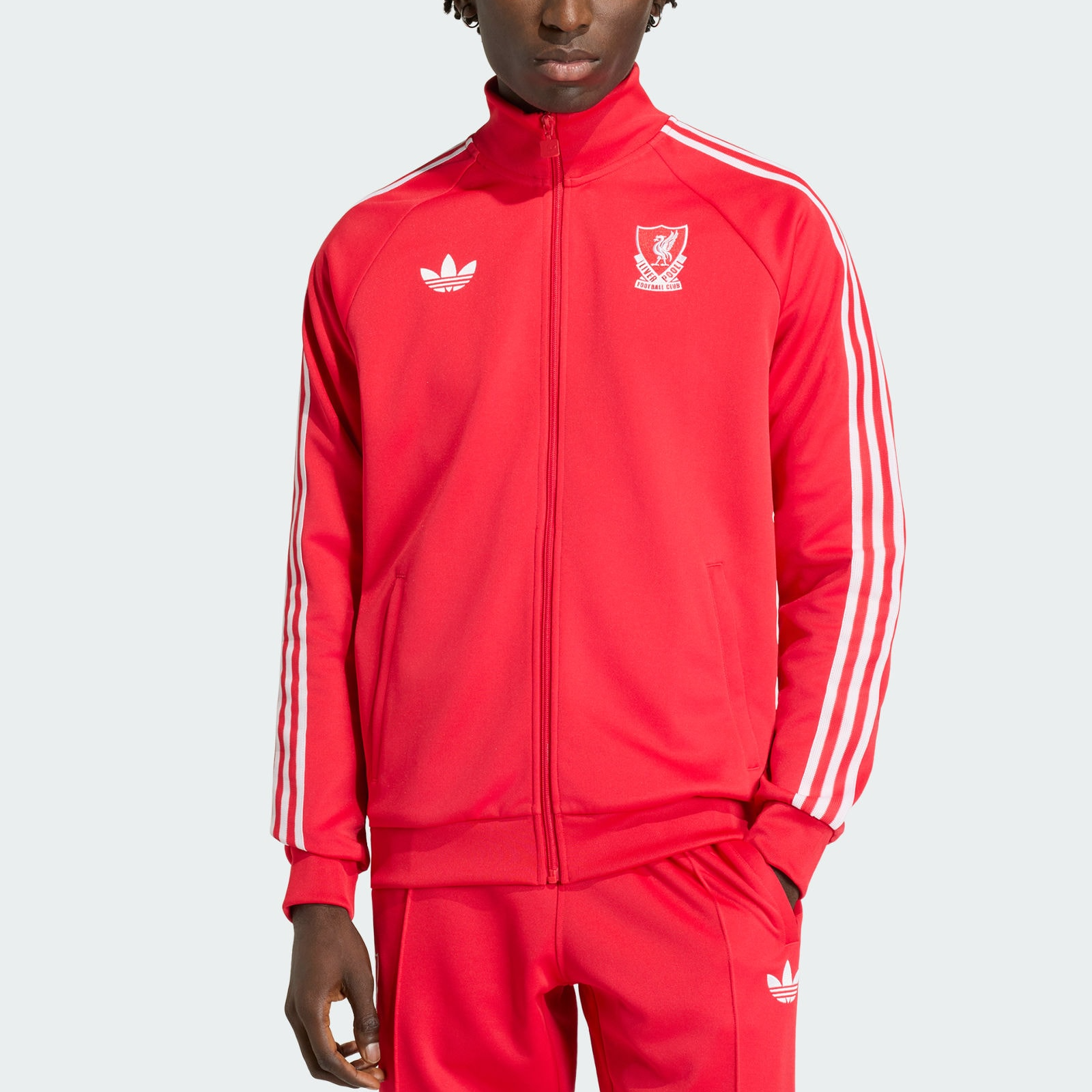 Топ TRACK курка Liverpool FC мужская Adidas Originals, pure gemstone красный — фото 3
