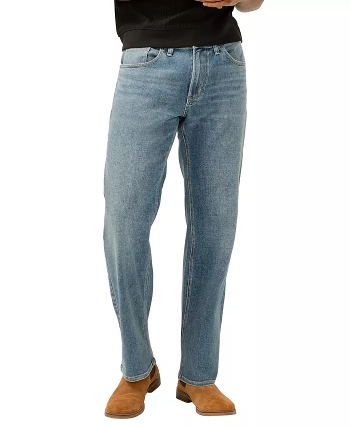 

Джинсы Gordie Relaxed Fit Straight Leg Silver Jeans Co., синий