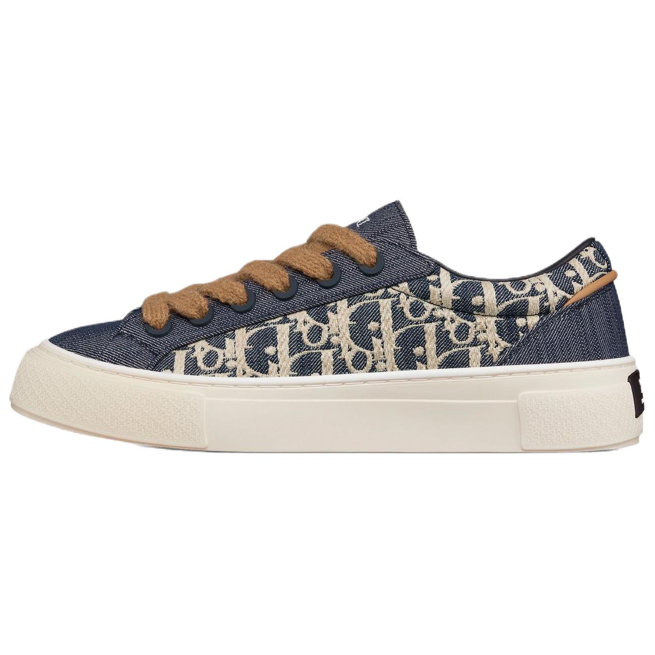 

DIOR Мужские парусиновые туфли B33 Spin Low Top, синие
