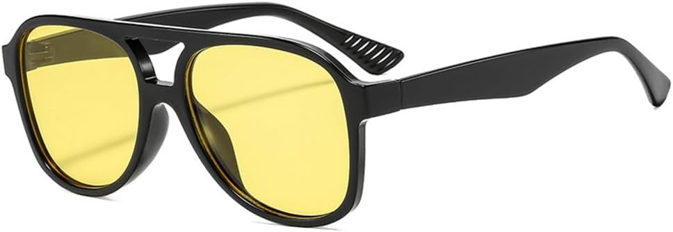 

Солнцезащитные очки UV400 – конфетные цвета, двойные перемычки, леопардовый принт, для женщин и мужчин, для бега и занятий спортом на открытом воздухе UYPTK, Black Yellow