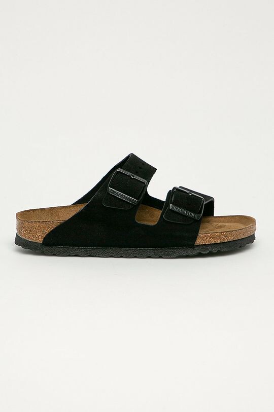 Замшевые шлепанцы Arizona. Birkenstock, черный