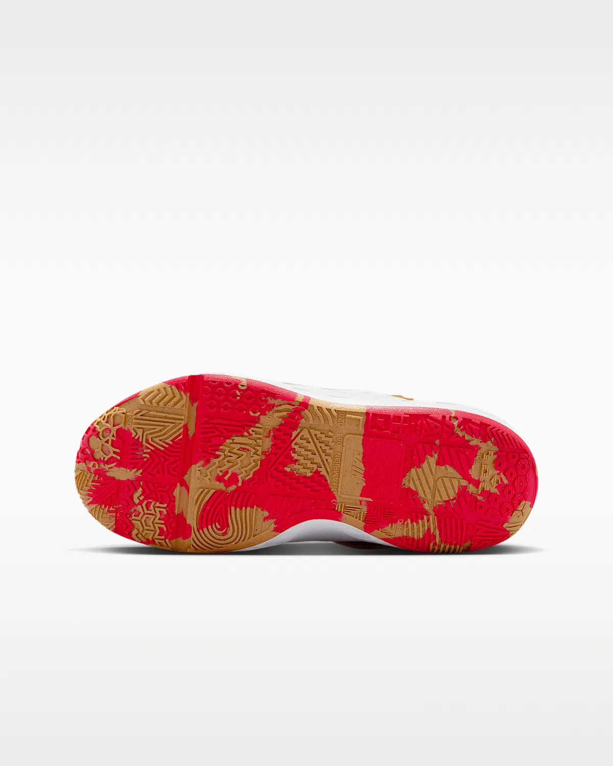 Детские баскетбольные кроссовки Nike Team Hustle D 12, University Red/Metallic Gold/Bright Crimson/White — фото 2