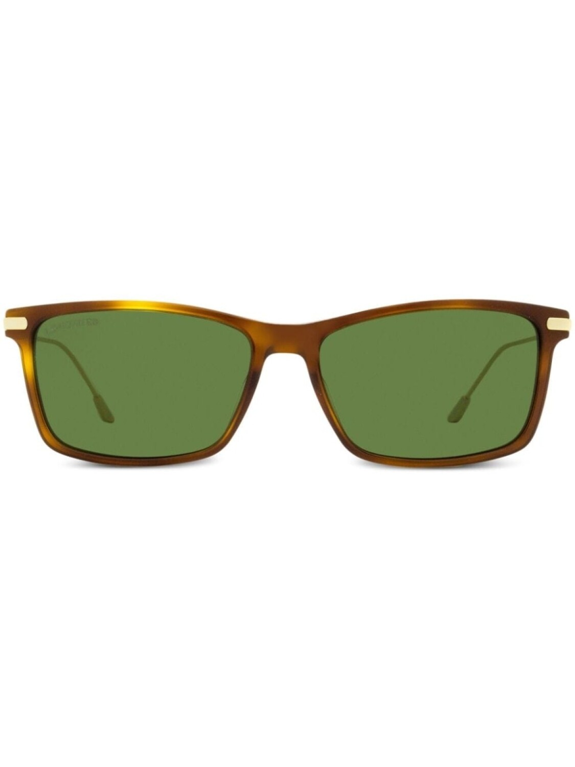 

Longines rectangle-frame tinted-lenses sunglasses, коричневый