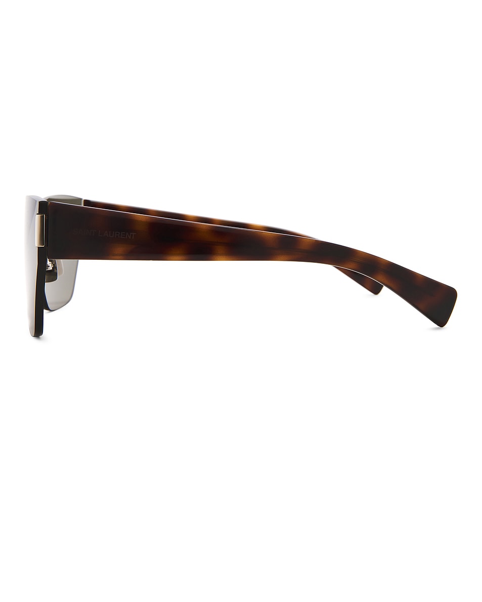 Cat Eye Солнцезащитные очки Saint Laurent, Green & Havana — фото 3