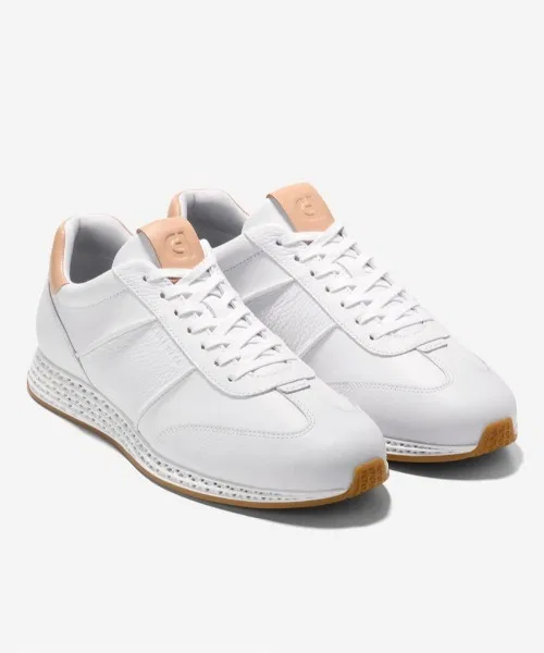 Мужские кроссовки из кожи Cole Haan GrandPrø SkyWeave Runner белые — фото 4