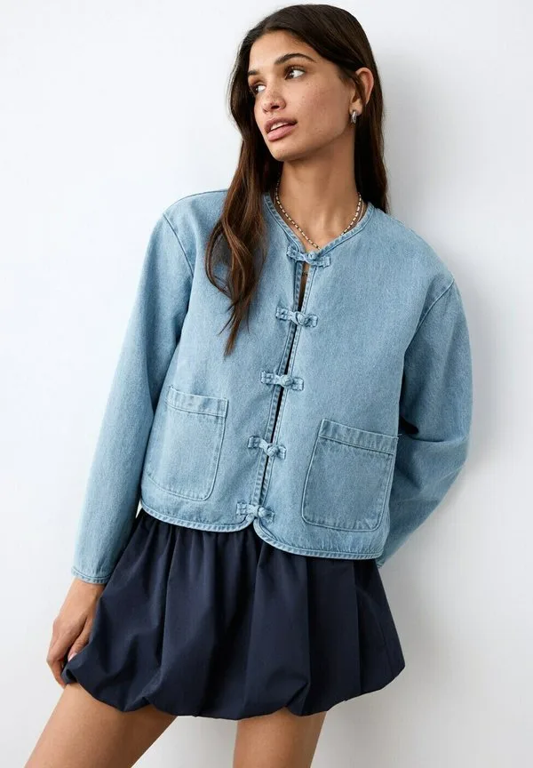Подростковая джинсовая куртка Mango Kids, Blue — фото 2