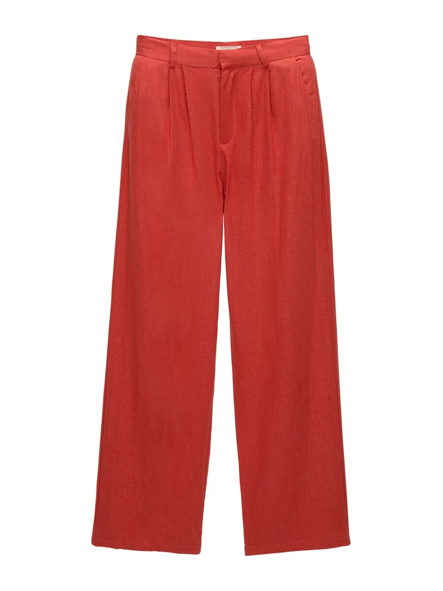 

Брюки Pull&Bear Loose fit Pleat-Front Pants, красный