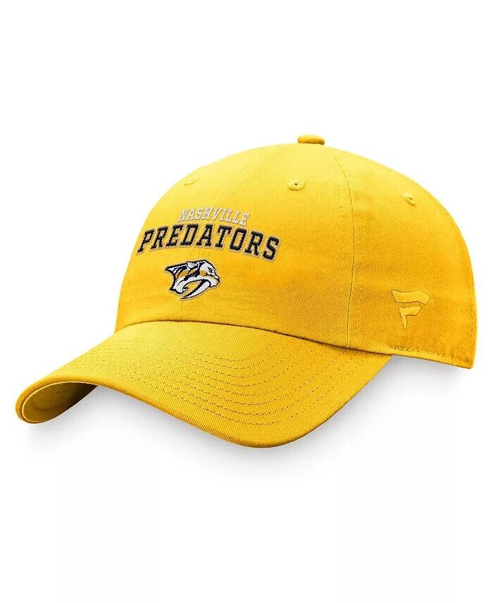 

Фирменная женская золотая кепка Nashville Predators Fundamental Two-Hit Adjustable Fanatics