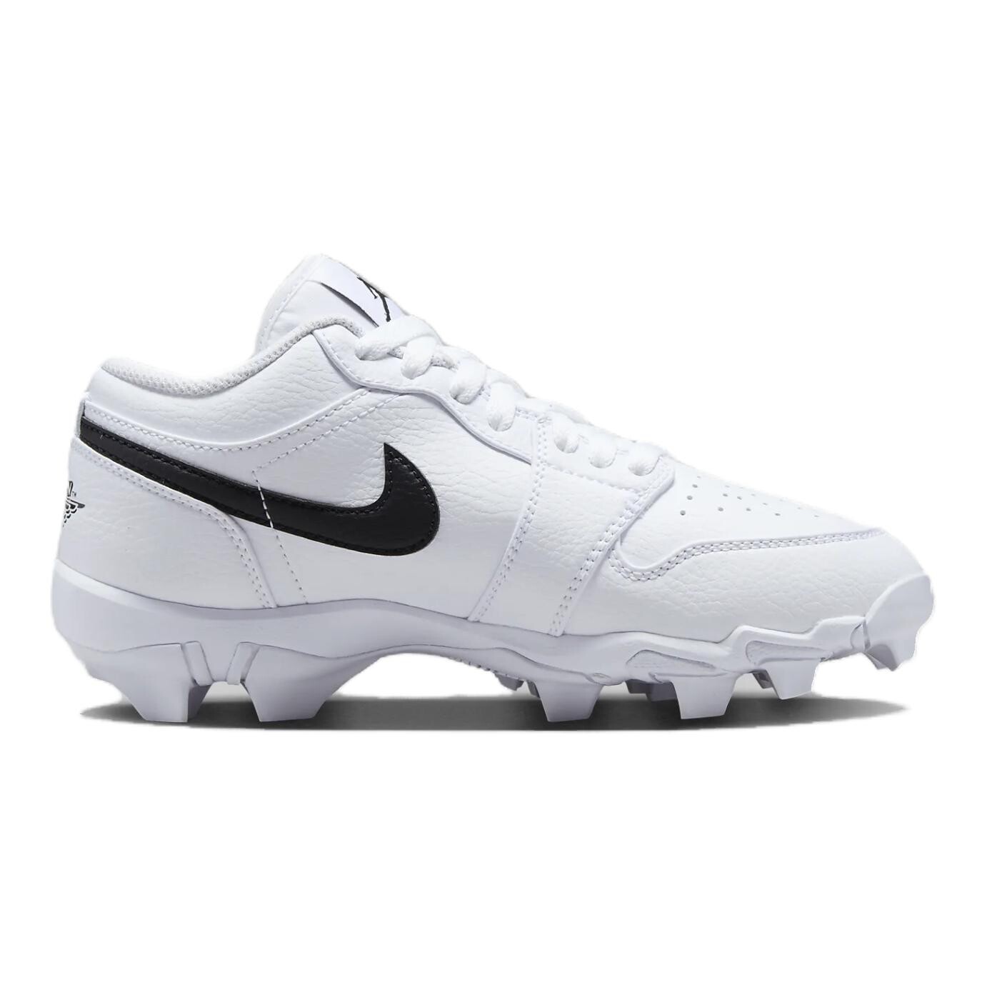 Кроссовки Jordan 1 Low Cleat White Black GS, белый/черный — фото 2