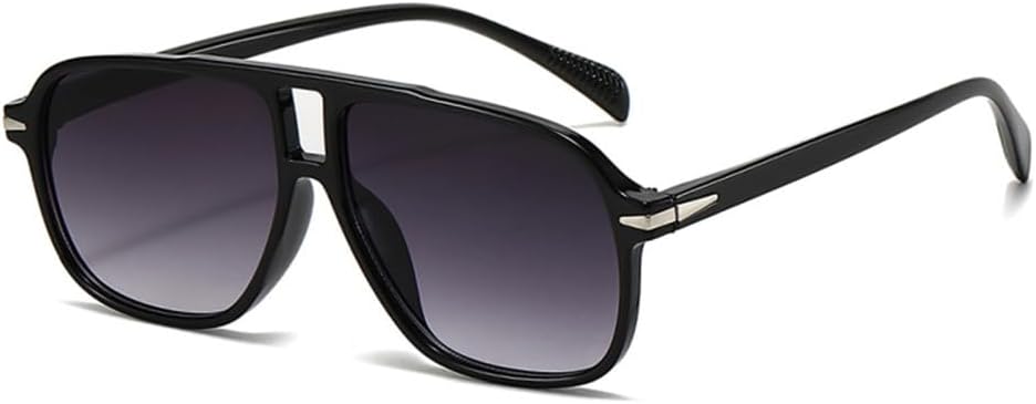 

Винтажные мужские солнцезащитные очки в крупной оправе, женские классические очки в большой оправе, спортивные очки, модные, яркие цвета, защита от ультрафиолета UV400 TYUVIVO, Black-gray