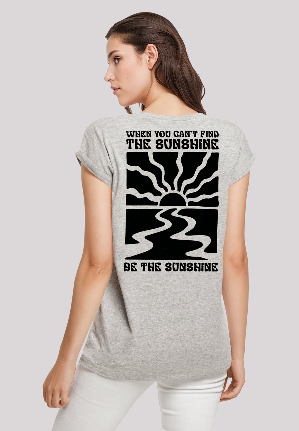 

Футболка с принтом BE THE SUNSHINE F4NT4STIC, серый