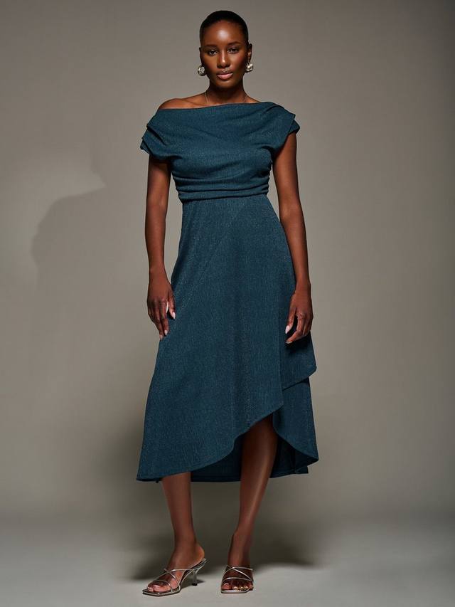 

Платье миди с драпированным капюшоном Jolie Moi, Dark Teal